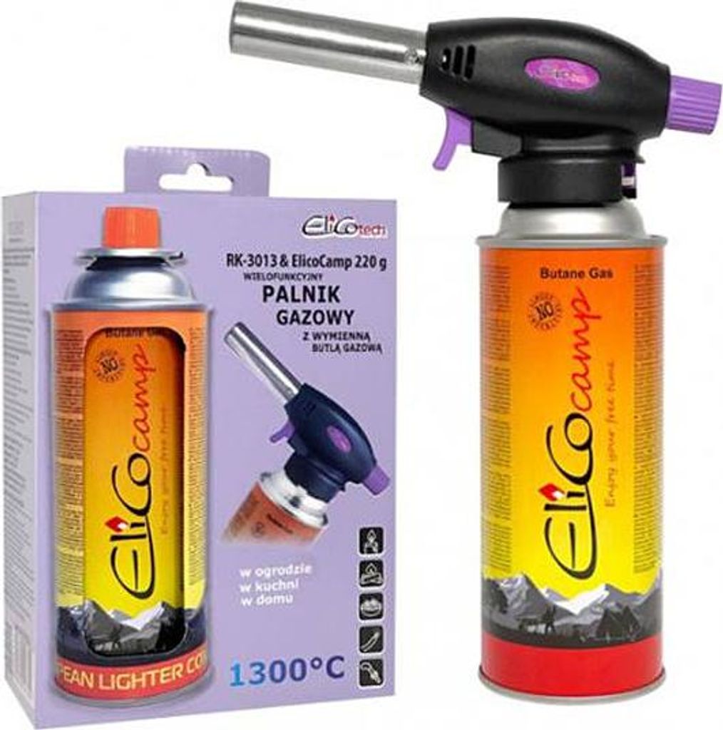 Bruciatore a gas con accensione piezoelettrica + cartuccia Immagine del prodotto 