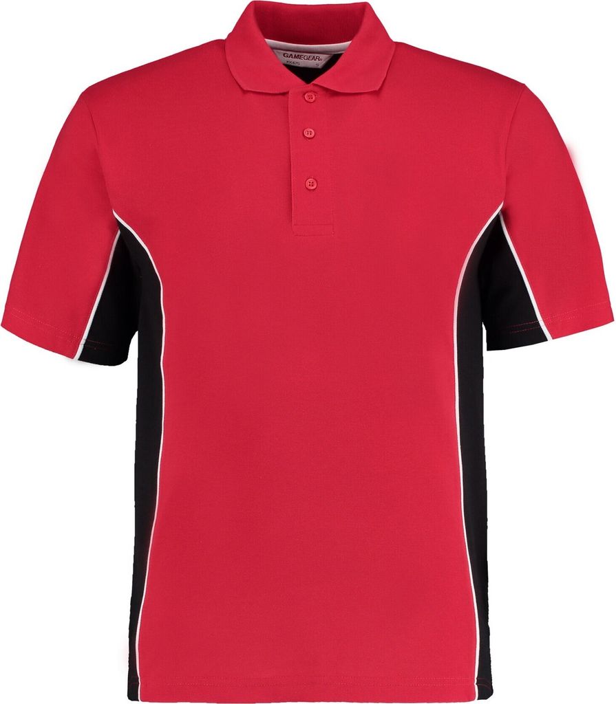 GAMEGEAR - "Track" Poloshirt für Herren RW9897 (3XL) (Rot/Schwarz/Weiß)
