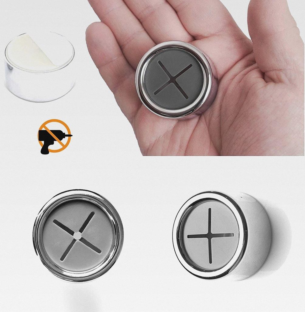 Geschirrtuchhalter,4 Stück Selbstklebende Handtuchhalter,Runde Selbstklebende Haken für Bad,Küche und Zuhause,kein Bohren Erforderlich