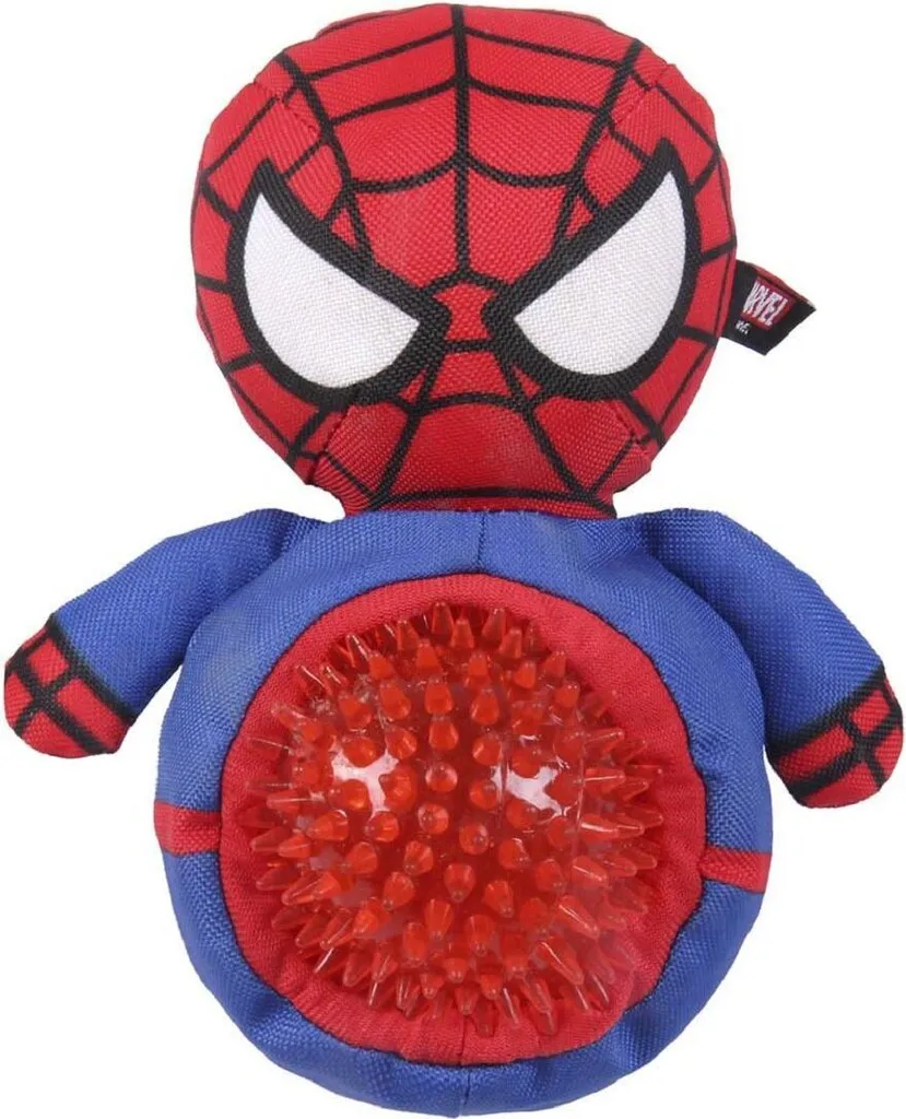 Giocattolo per Cani Spider-Man Rosso: Peluche Resistente Marvel Pet