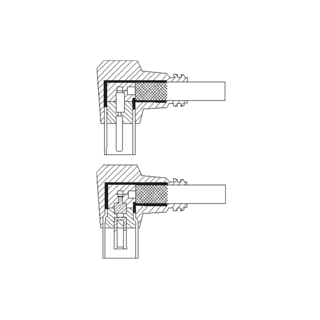 Cavo Antenna Goobay 1m 90 Gradi 135dB - Schermato 4x Nero Alta Qualità - 6