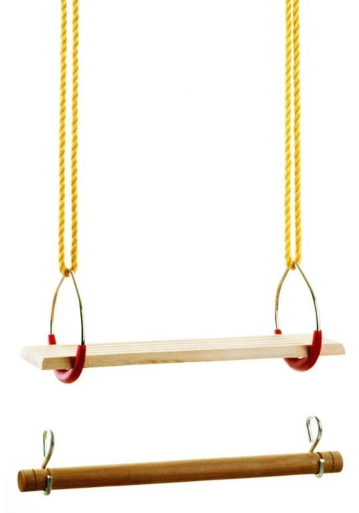 Conacord Turngeräte-Set mit Schaukel, Trapez, Turnringe, Seilen