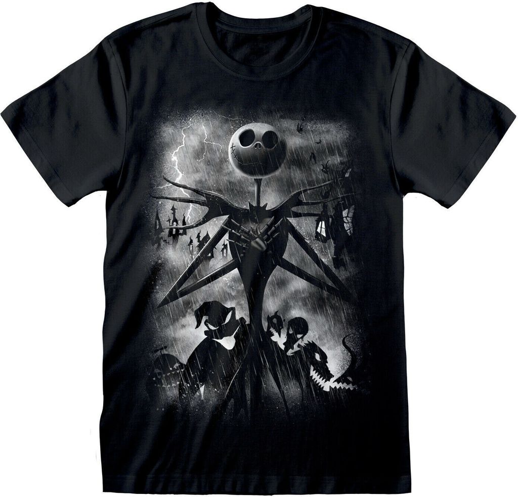 Nightmare Before Christmas - T-Shirt für Herren/Damen Uni HE287 (2XL) (Schwarz)