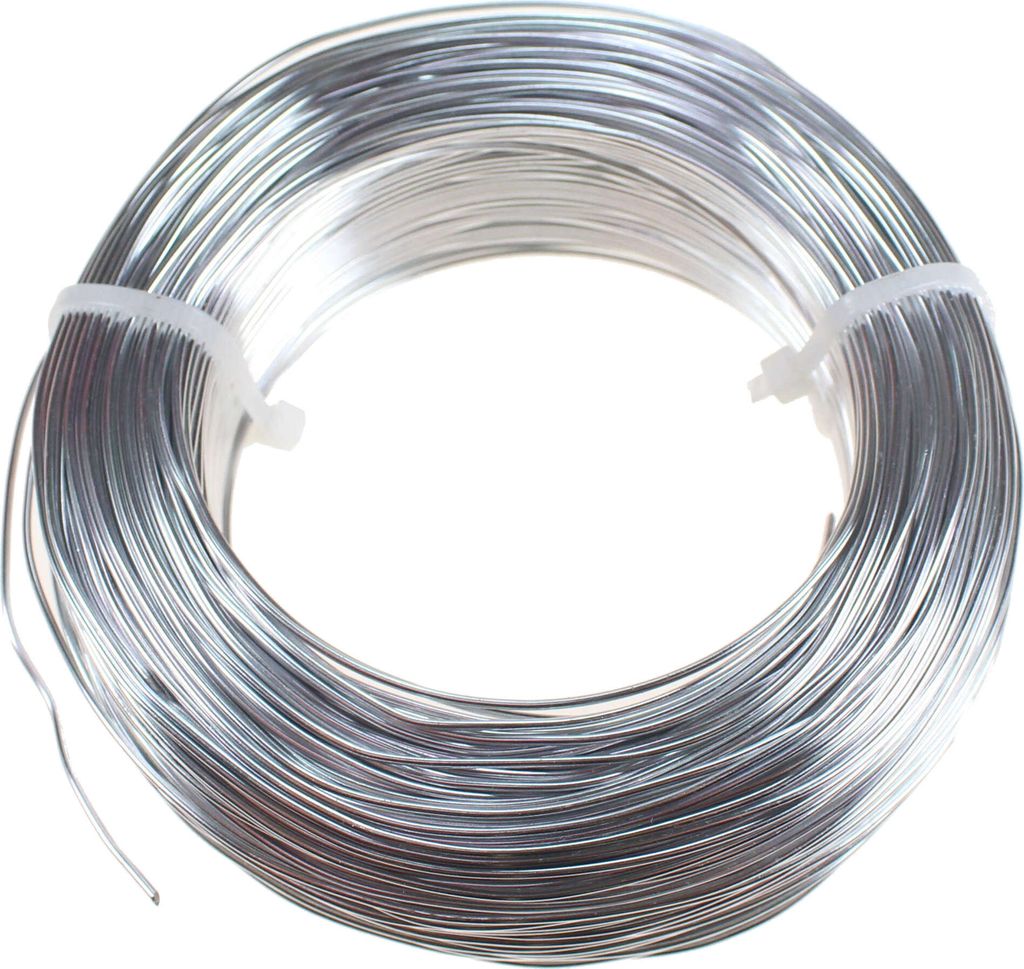 120m Aluminiumdraht Ø 1mm Aludraht Basteldraht Dekodraht Schmuckdraht silber roh