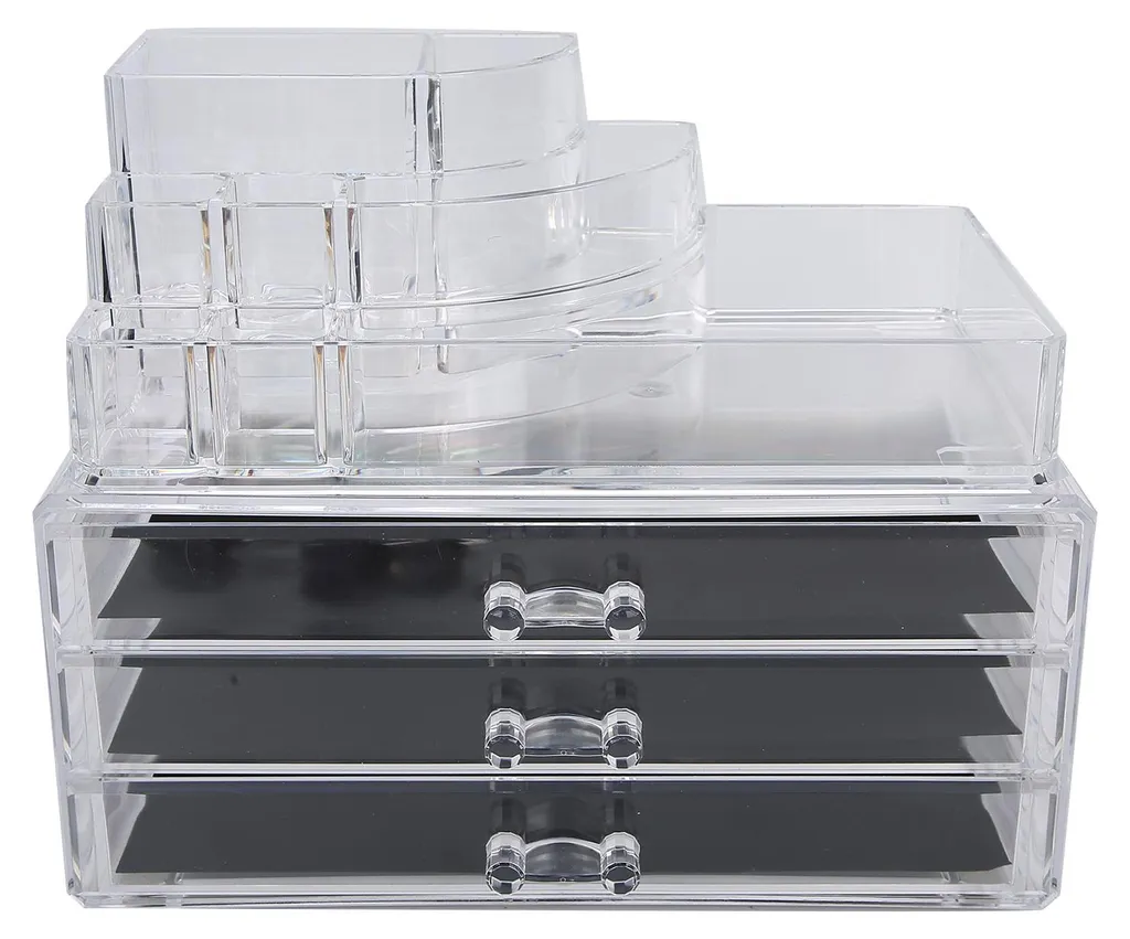 Boîte de rangement acrylique pour maquillage et fournitures de bureau