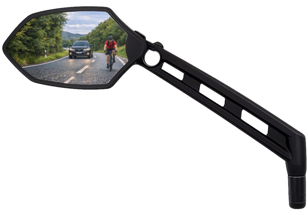 XiRRiX Fahrradspiegel für Lenker, Fahrrad Rückspiegel für E Bike, MTB, Trekkingrad und Citybike, 360° verstellbar, konvex, großes Sichtfeld, b...