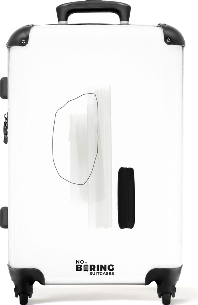 NoBoringSuitcases.com Großer Koffer - Design - Abstrakt - Formen - Linien - Kombinationsschloss TSA - Hartschalen Trolley 4 Rollen - 72 liter - ...