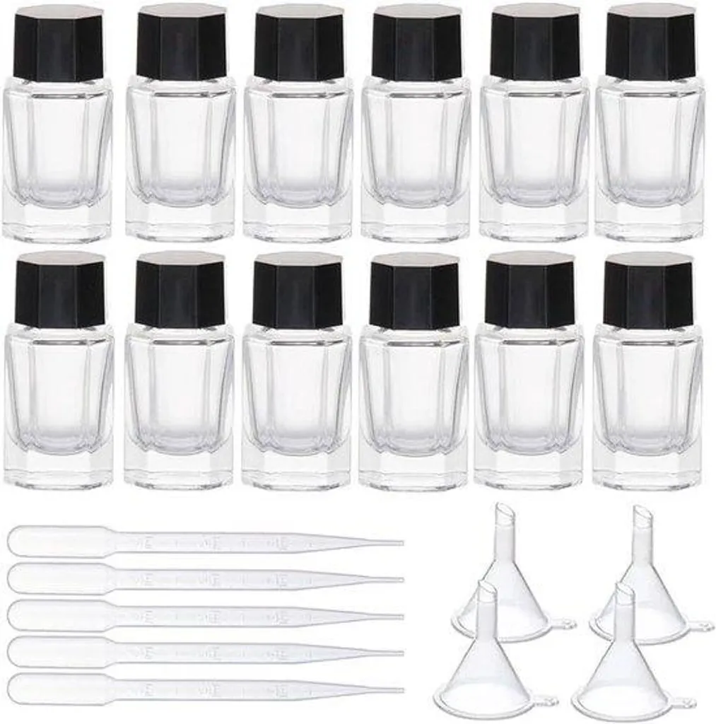 Flacons 15ml pour mélange d'encres calligraphie avec pipette de dosage