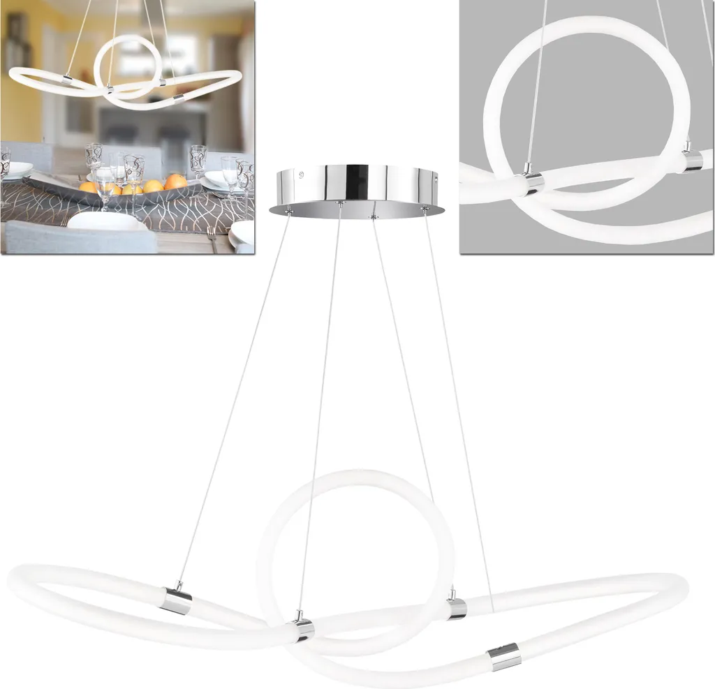 Suspension LED Salle à Manger 50W - Éclairage Table à Manger Moderne