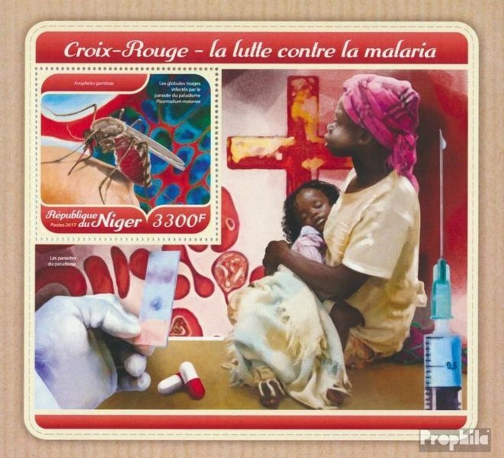 Briefmarken Niger 2017 Mi Block 786 (kompl. Ausg.) postfrisch Malaria und Rotes Kreuz