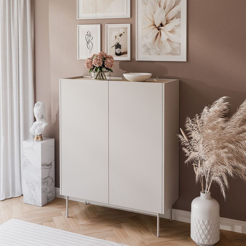 ESSENCE 2D Hochkommode KD97 Kaschmir / Eiche Linea
