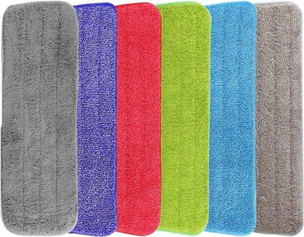 Mikrofaser-Dweilhülsen-Set, 6-teilig, 41x14,5cm, grau