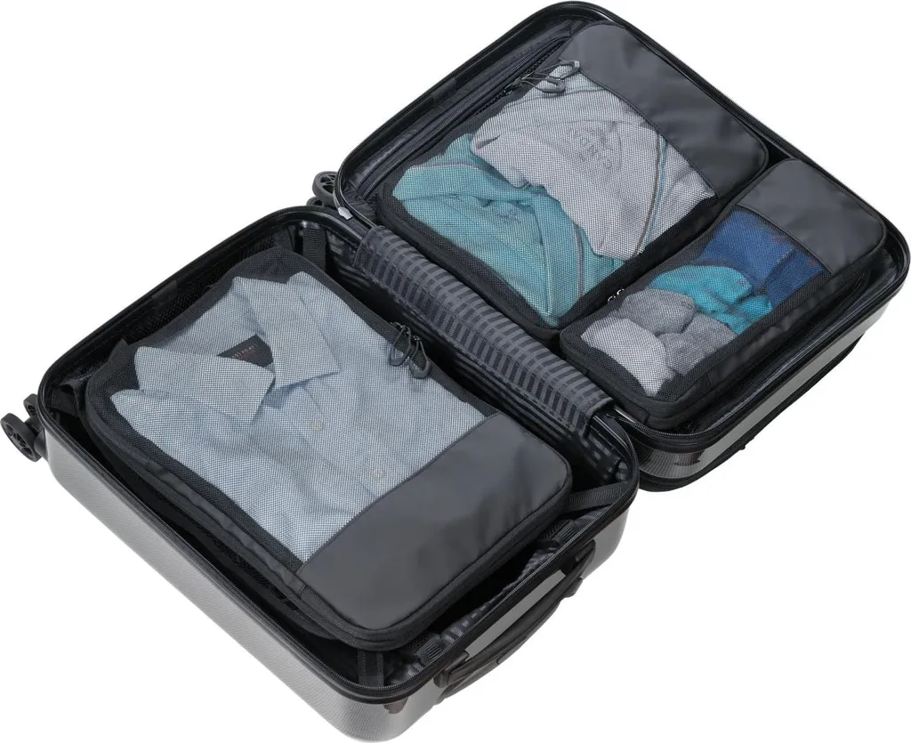 TROIKA BBL56/BK Set de 3 Sacs de Compression Noirs Packing Cubes Pro - 4