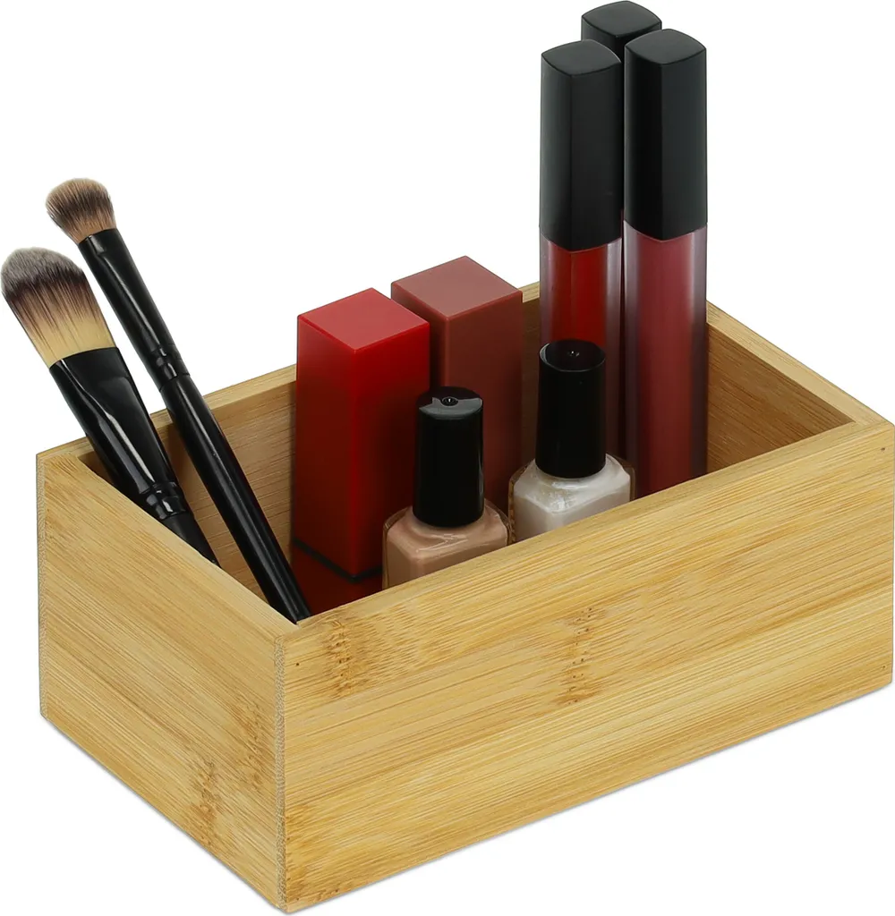 Contenitore in Bambù Relaxdays - Organizzazione Zen per Interni Minimal