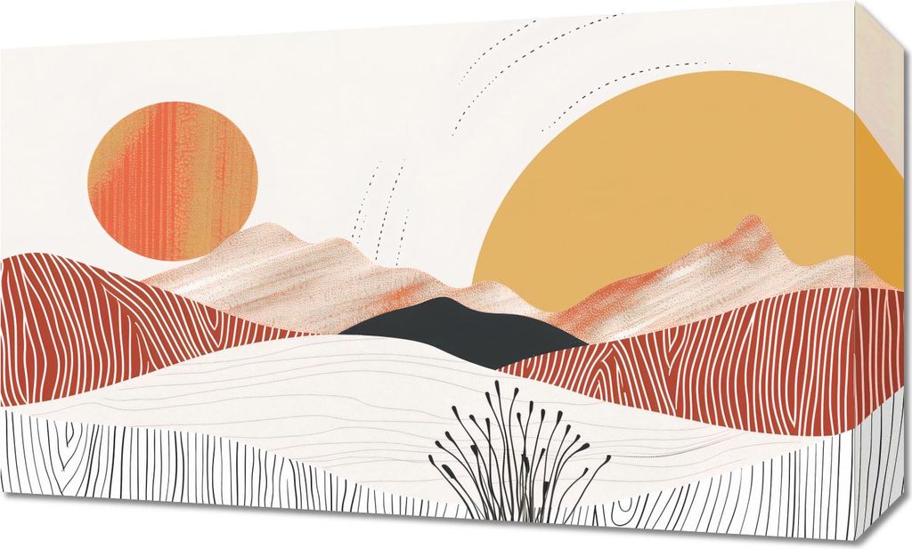 Bild 50x30cm Tanzende Sonne