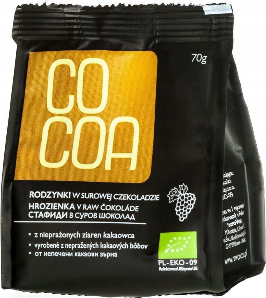 Kakaorosinen in Rohschokolade 70 g
