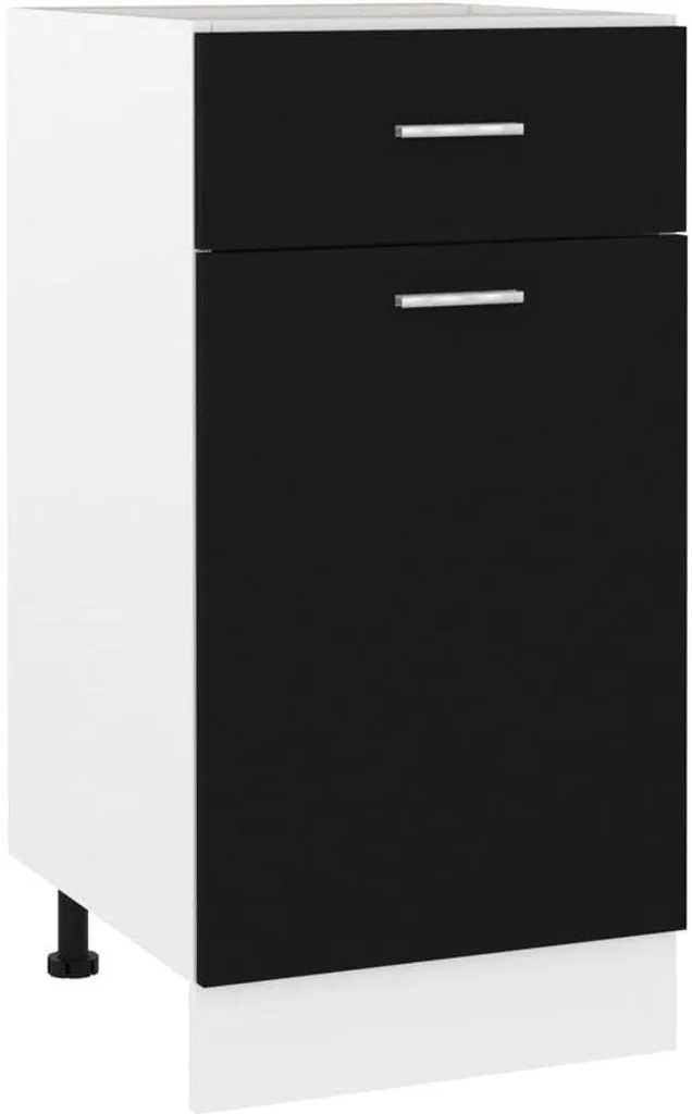 Meuble bas de cuisine durable en bois mélaminé - Finition 1 porte pro