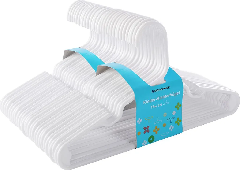 Cintres pour enfants blancs lot de 30 pour organiser tout le dressing