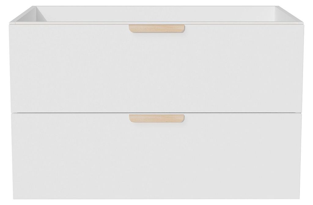 Hängender Waschtischunterschrank – Weiß – 80 cm – AVORELI
