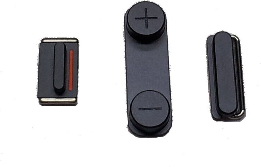 Button Set grau für schwarzes iPhone 5 (Lautstärke, Produktbild 