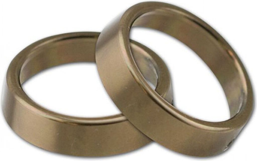 Zierring Alu | Blinker Jack | kupfer | Paar | Maße: Ø 22,6 x H 5,6 mm | inkl. Montageteile