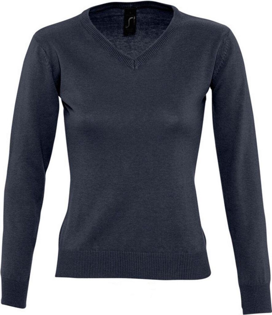 SOLS Damen Galaxy Pullover mit V-Ausschnitt PC401 (XS) (Marineblau)