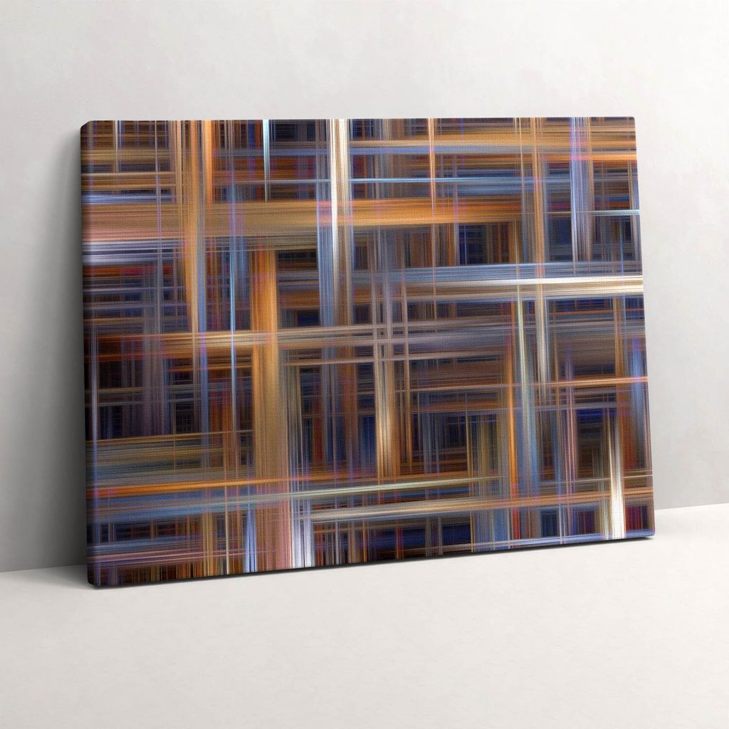 Geometrie Abstraktion – Leinwandbild Wandbild – 80x60 cm – Leinwandbilder – Wandbilder – Schlafzimmer – Flur