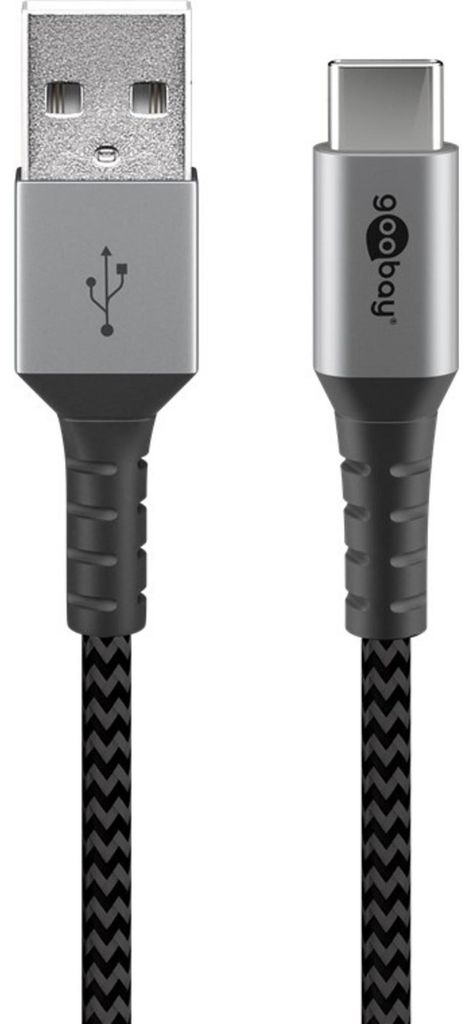 Goobay 49296 USB-Kabel USB 2.0 1 m USB C USB A Schwarz, Produktbild 