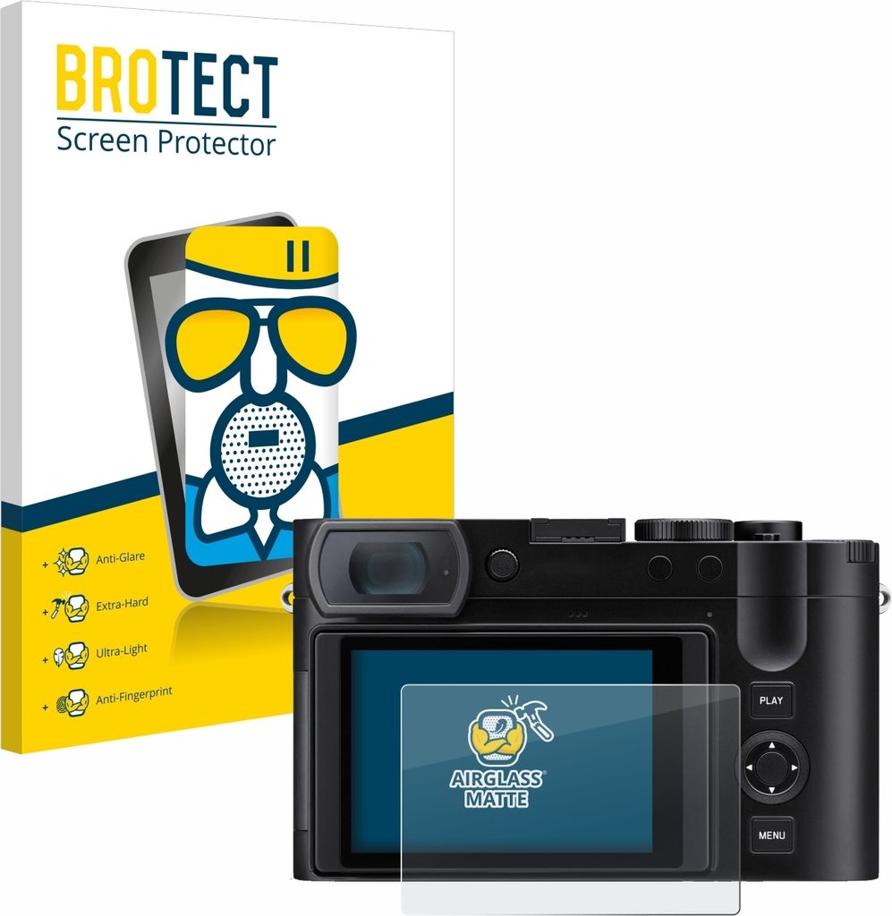 BROTECT Entspiegelungs Schutzglas für Leica Q3 43 Schutzfolie Panzer Folie Glas Display Schutz matt