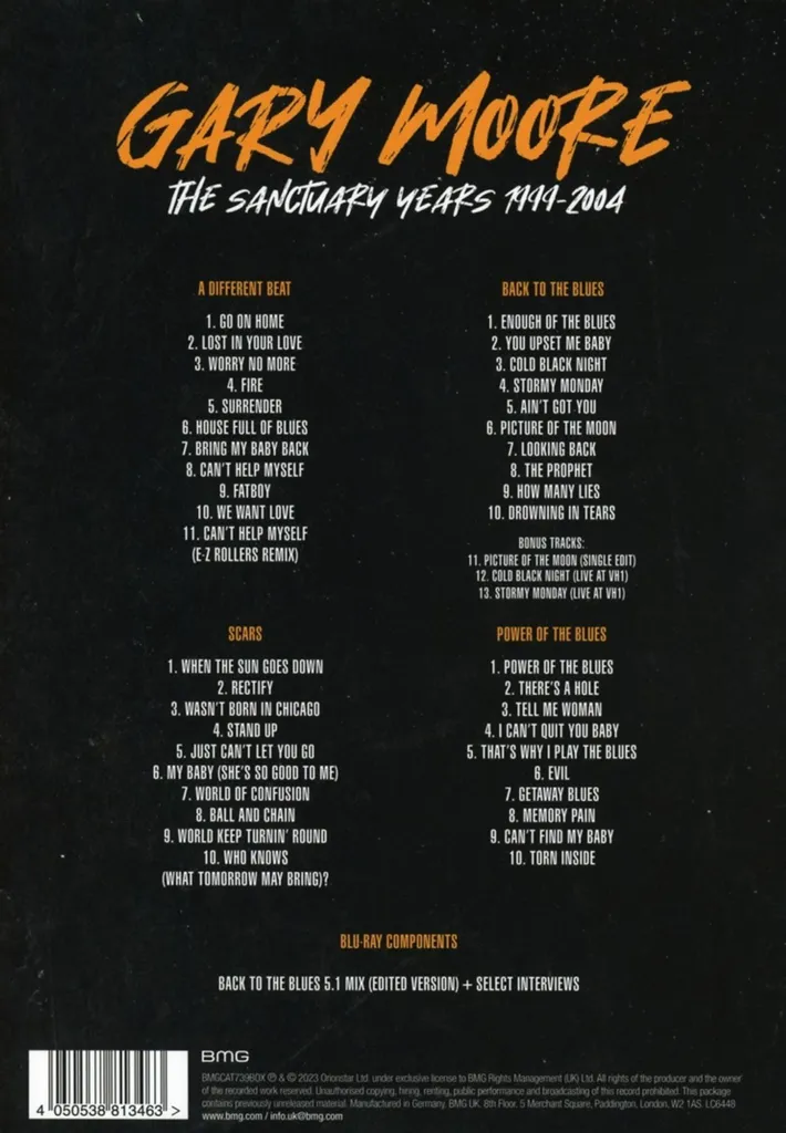 Gary Moore Sanctuary Years Box Set Remastérisé avec Titres Inédits CD