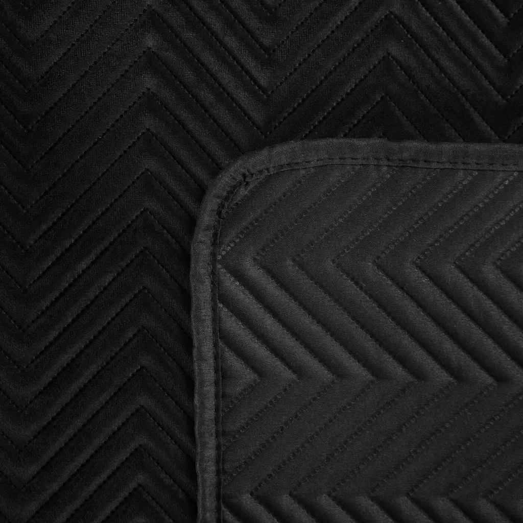 Copriletto SOFIA Nero 230x260 cm | Microfibra Certificata e Resistente - 3
