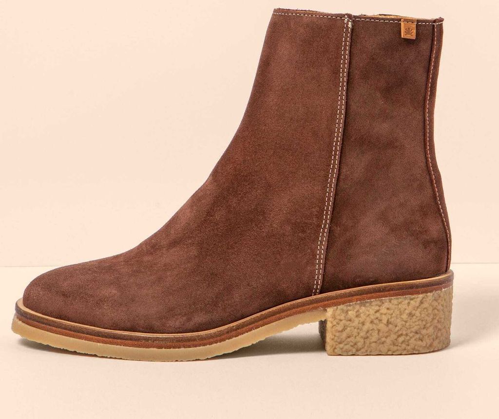 El Naturalista Schnürstiefel mit hohem Absatz Damen N5940 SILK SUEDE CHOCOLATE / IRATI Farbe Braun