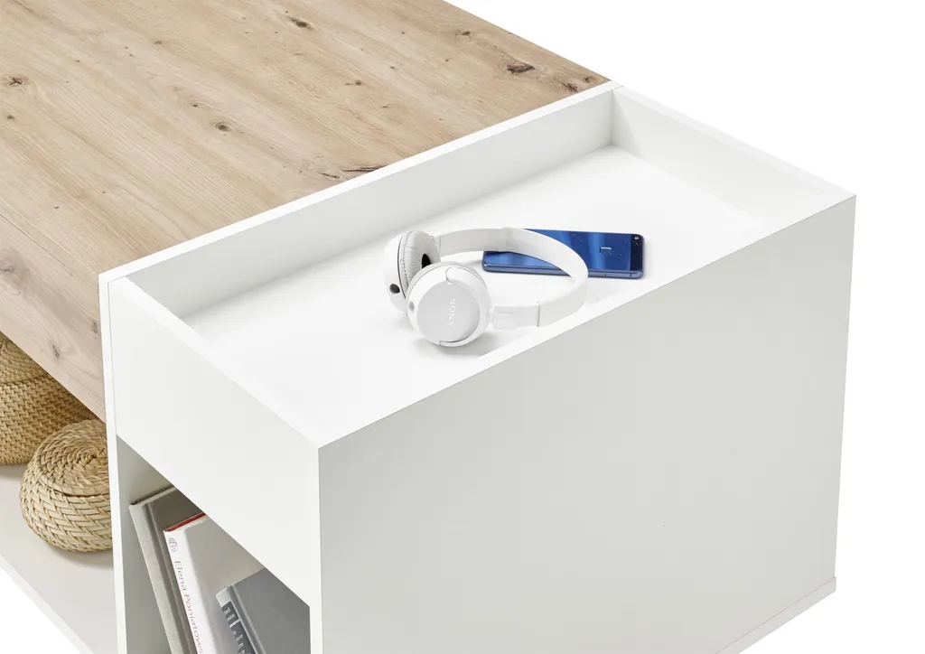 Table basse Elfi blanche 110x60cm pour optimiser l'espace du séjour - 4