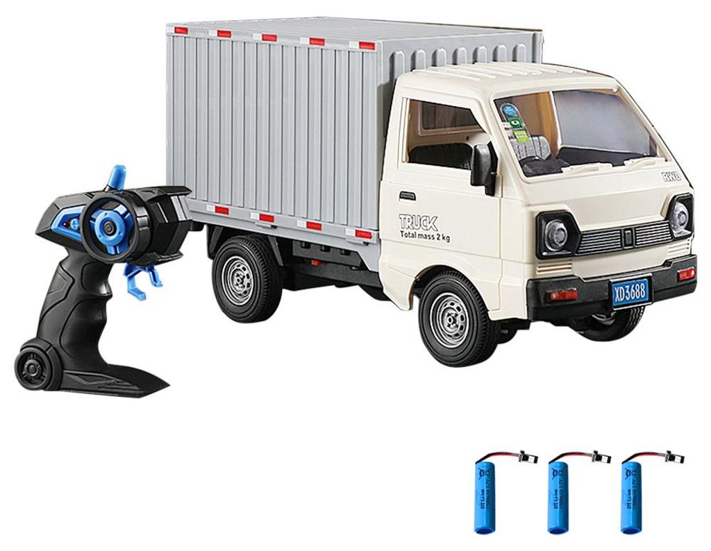 Ferngesteuerter LKW, 2,4 GHz, 1/16, ferngesteuertes Transportauto, Spruehfahrzeug, in mehrere Richtungen fahrendes ferngesteuertes Auto, brillantes...