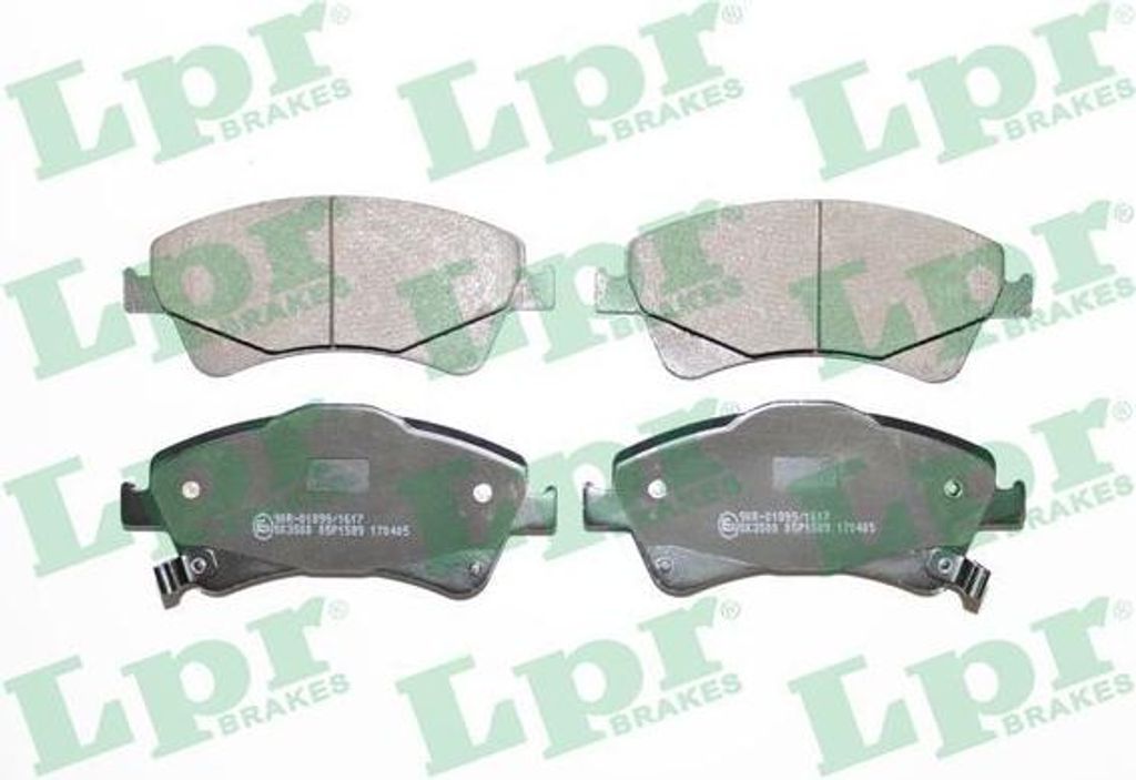 LPR 05P1589 Bremsbelagsatz, Scheibenbremse OE 044650F010 kompatibel mit Verso, Corolla, Avensis, Auris