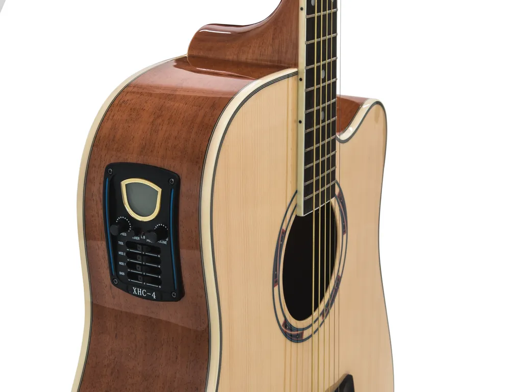 Guitare Folk Dreadnought Naturelle DR-520 - Instrument à Cordes Acier