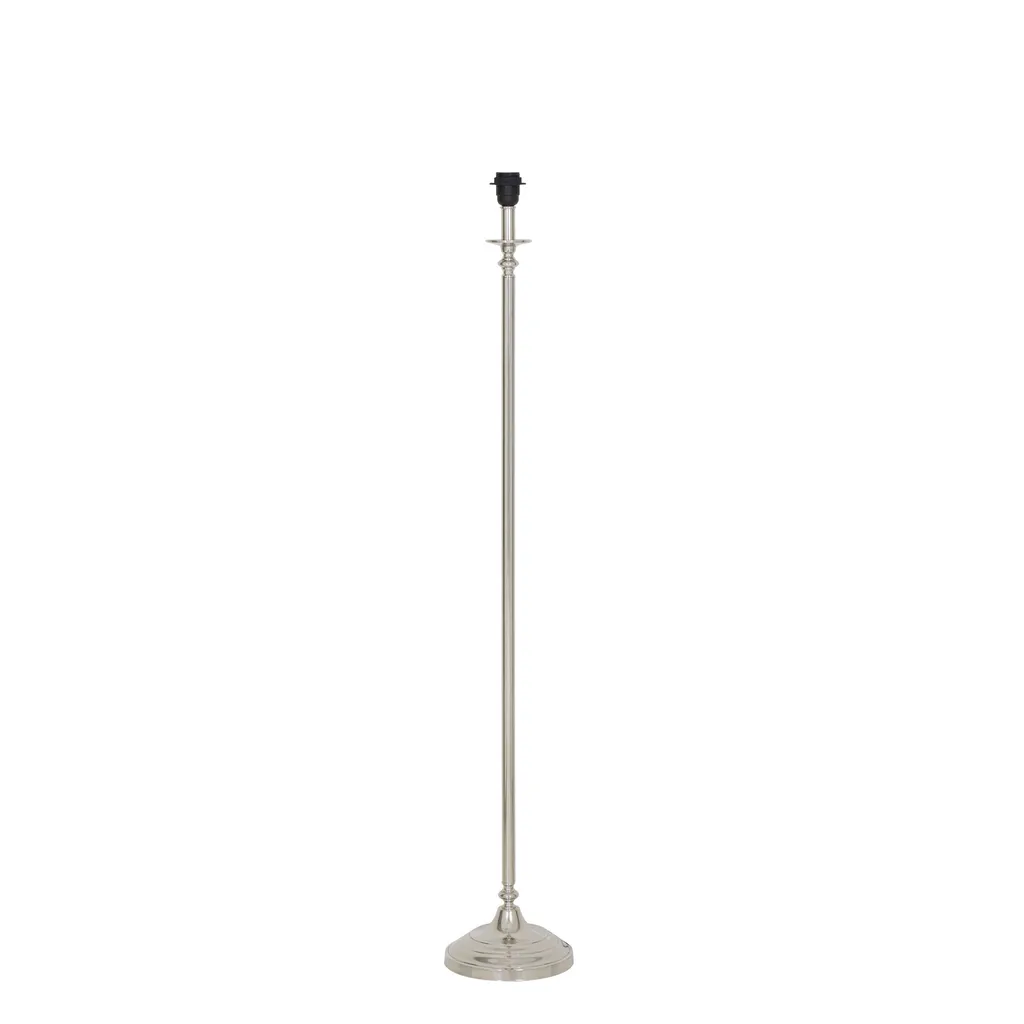 Grand Lampadaire Argenté SAIGON Métal Brillant Ø26cm Light & Living