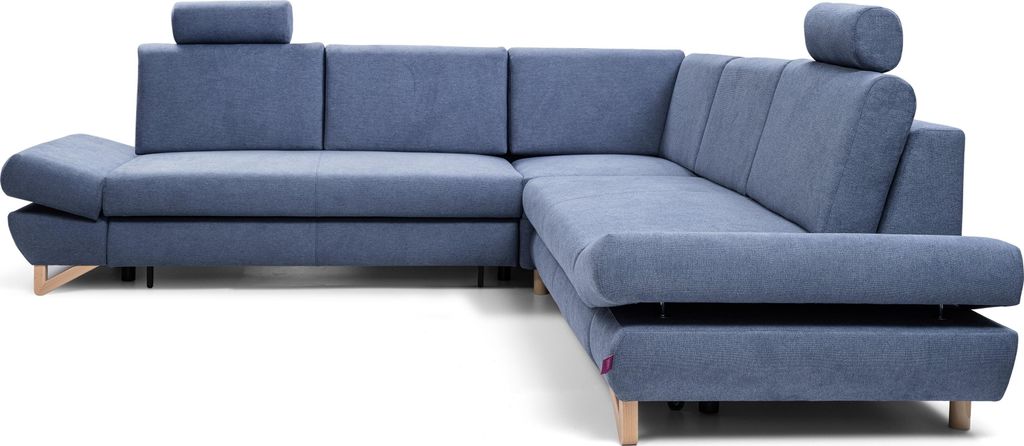Masseno Ecksofa CASA III L-S mit Schlaffunktion L-Form, Sofa mit Bettkasten, Wohnzimmersofa, Couch, Soffa, Bettsofa, Couchgarnitur- Blau, AVRA 14