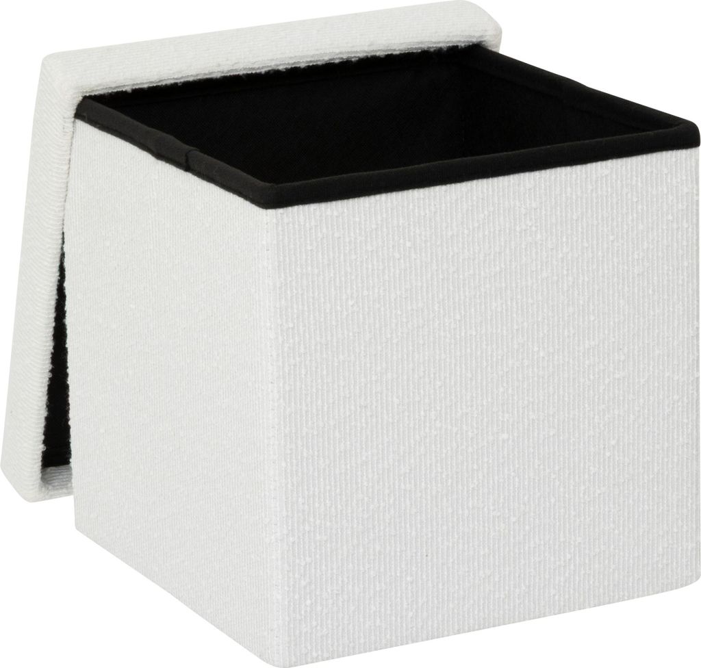 Pouf pieghevole mix n modul 31x31 cm bouclette bianco - 5 Immagine del prodotto 