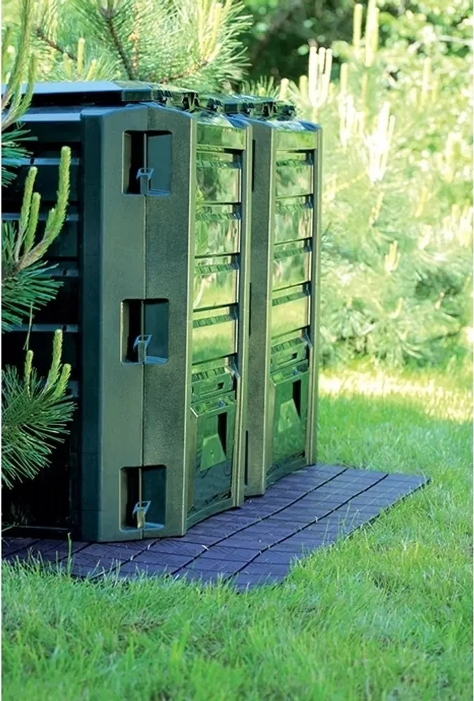 Composteur 800l robuste noir MODULE COMPOGREEN IKSM800C haute capacité UV