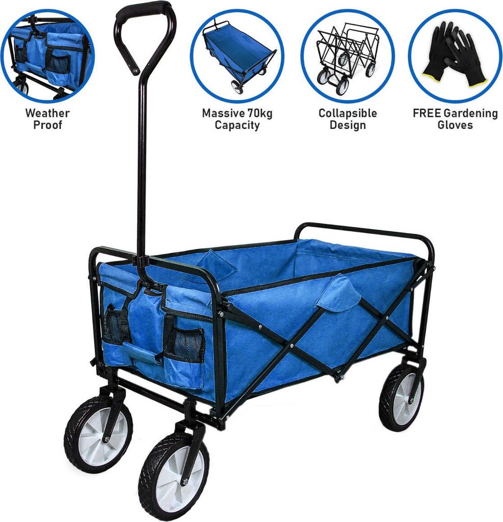 Faltbarer Gartenwagen Transportwagen Bollerwagen Handwagen Rollenwagen