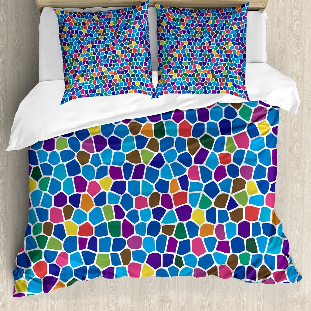 Set Letto ABAKUHAUS Mosaico Colorato 200x200 - Design Moderno