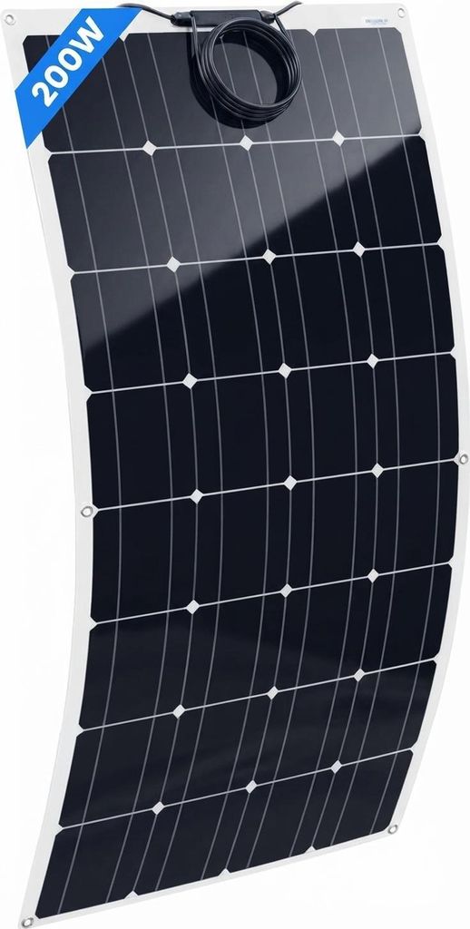 200W Flexibel Solarpanel Solarmodul Monokristallin Produktbild 