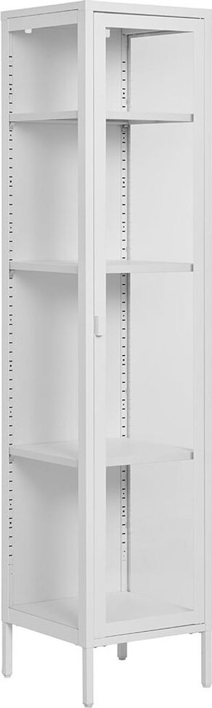 Brisbane Vitrinenschrank 1 Glas Tür weiß.