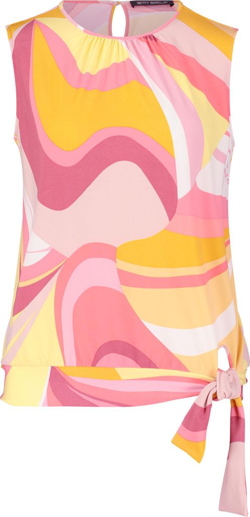 Shirt Kurz ohne Arm 2844 Rosé/Yellow Größe 36