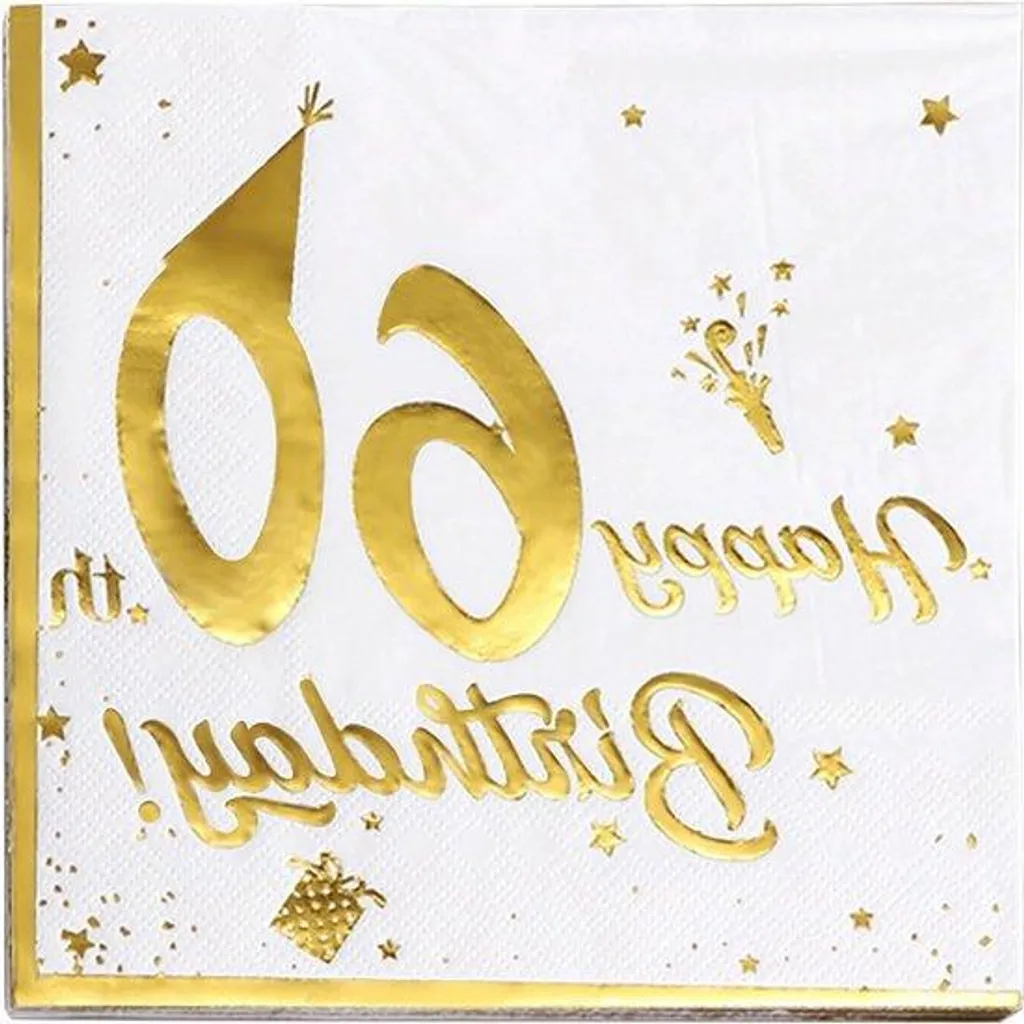 Réussir sa Déco de Table 60 ans - Serviettes Papier Premium Anti-Tâches