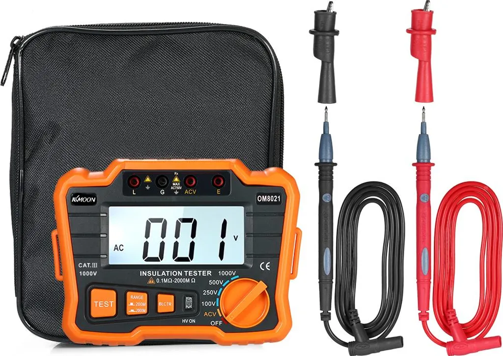 Mégohmmètre Naroote SUPCO 2000MΩ avec Écran LCD Précis et Multimètre - 2