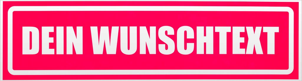 Kiwistar Dein Wunschtext invertiert Magnetschild Schild magnetisch - 30cm Neonpink - Magnetfolie für Auto PKW Kfz