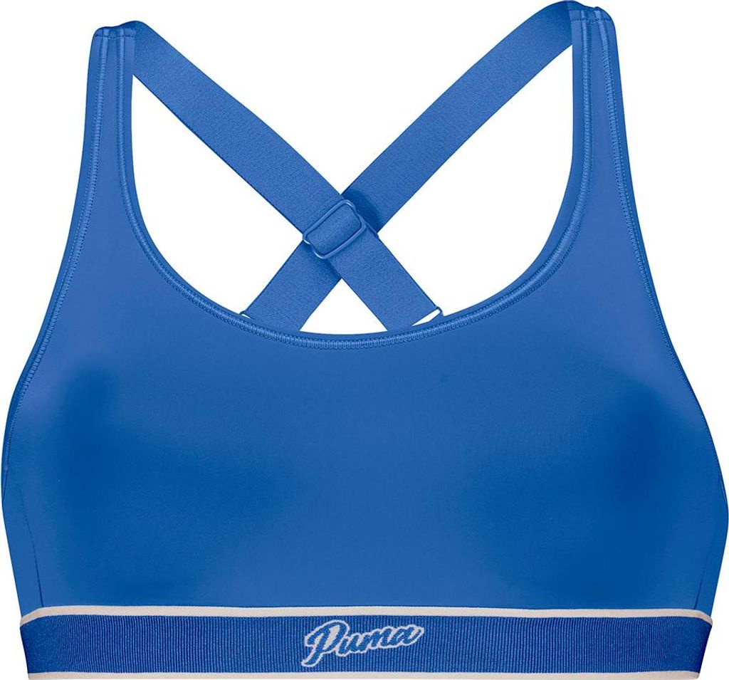 Puma Sporty Padded Bikinioberteil Blau M Frau Blau M