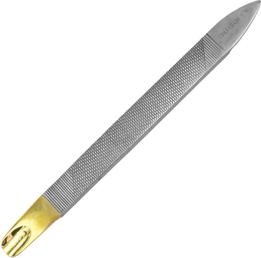 Nagelfeile aus Metall mit Nagelhautschieber - doppelseitig - Edelstahl